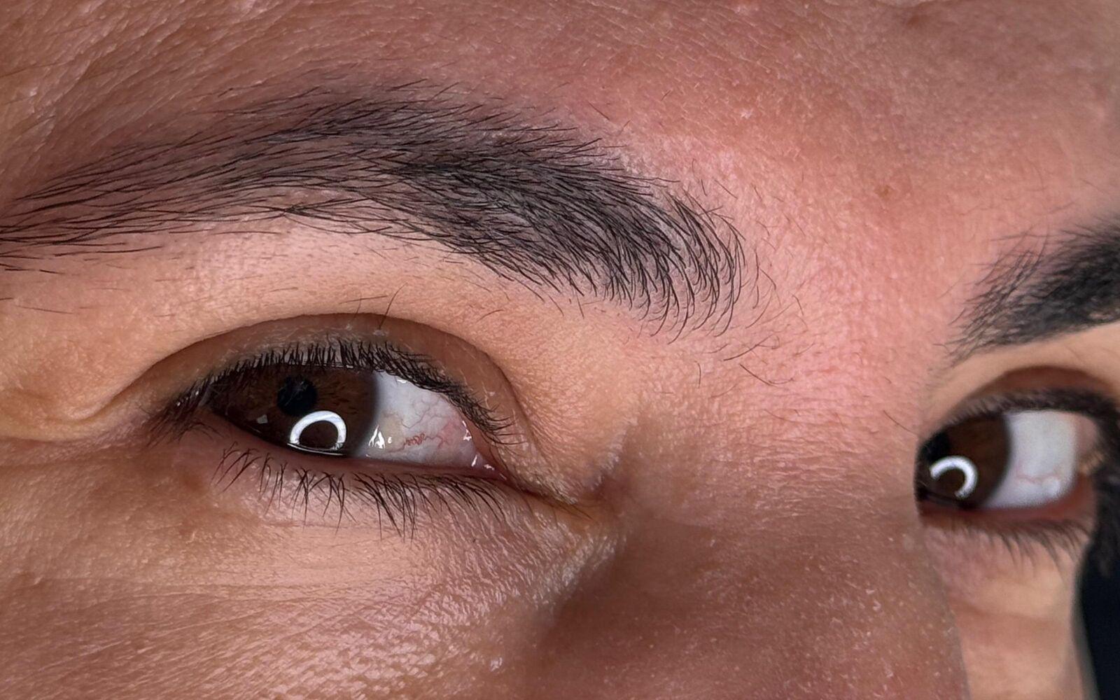 Sourcils avant microblading
