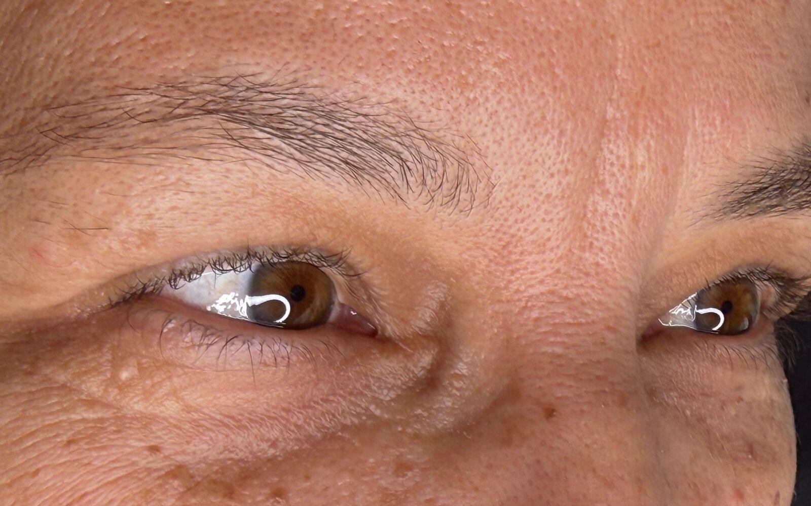 Sourcils avant microblading